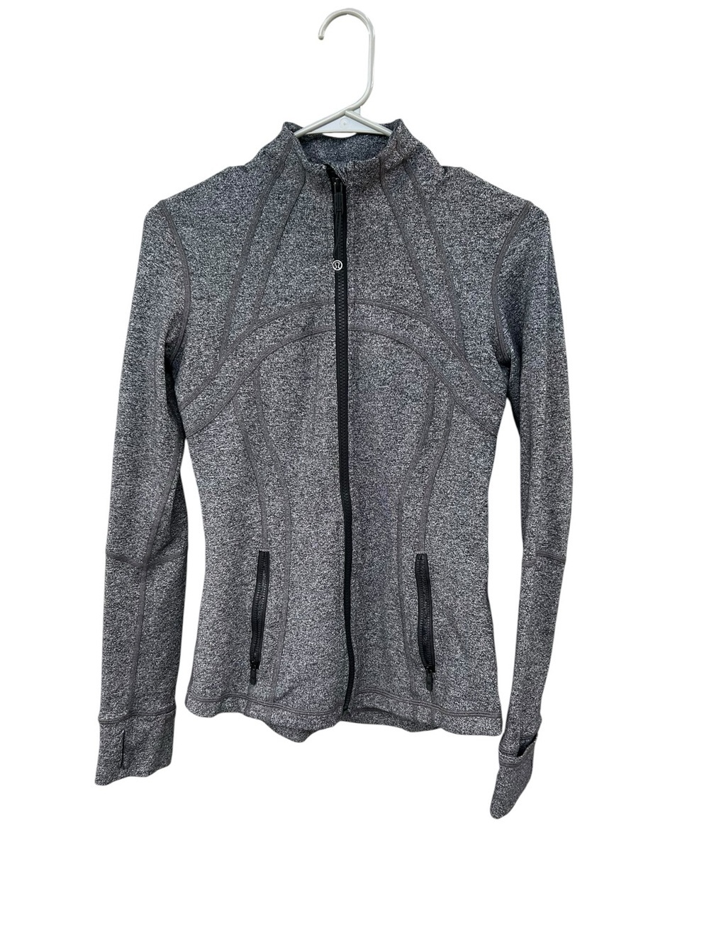 Lululemon Define Zip-Up Active Jacket - Heathered Grey - Size 6 - Luon - Yoga - Picture 2 of 14